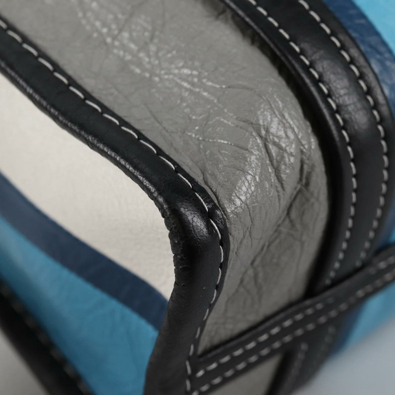 【日本直送】BALENCIAGA 手提包 皮革 2way 藍灰色 正品 135253M-15