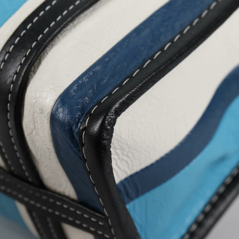【日本直送】BALENCIAGA 手提包 皮革 2way 藍灰色 正品 135253M-16