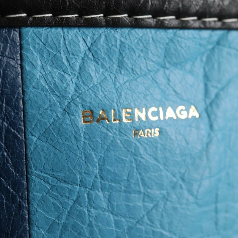 【日本直送】BALENCIAGA 手提包 皮革 2way 藍灰色 正品 135253M-19