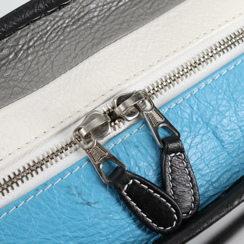 【日本直送】BALENCIAGA 手提包 皮革 2way 藍灰色 正品 135253M-20
