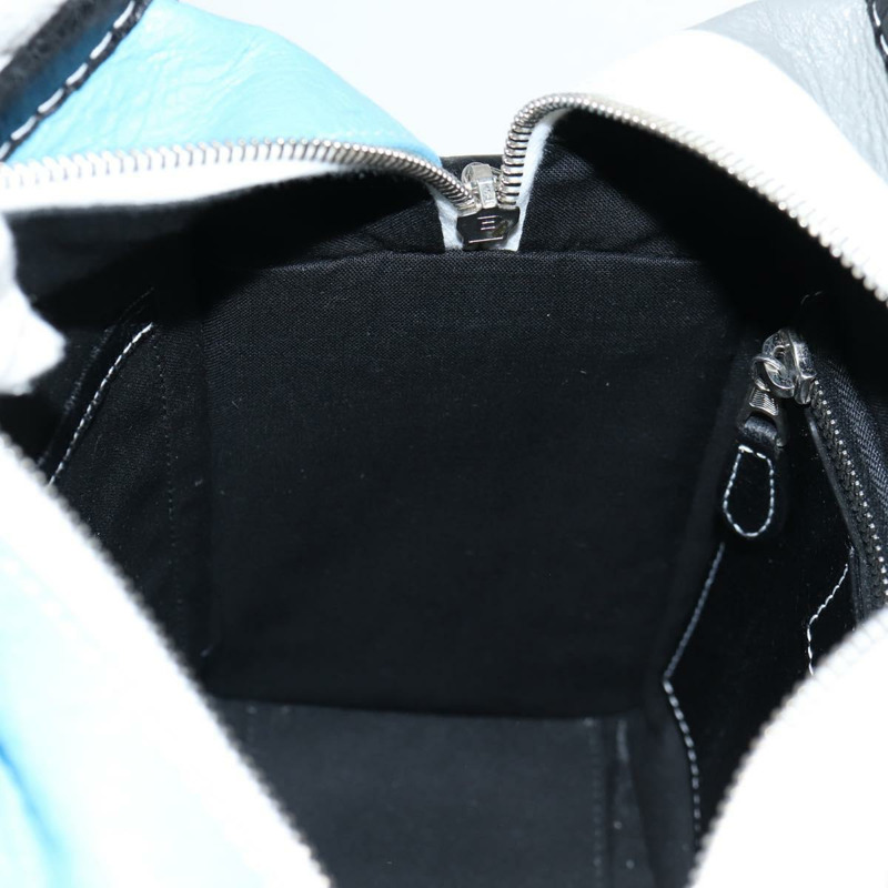 【日本直送】BALENCIAGA 手提包 皮革 2way 藍灰色 正品 135253M-23