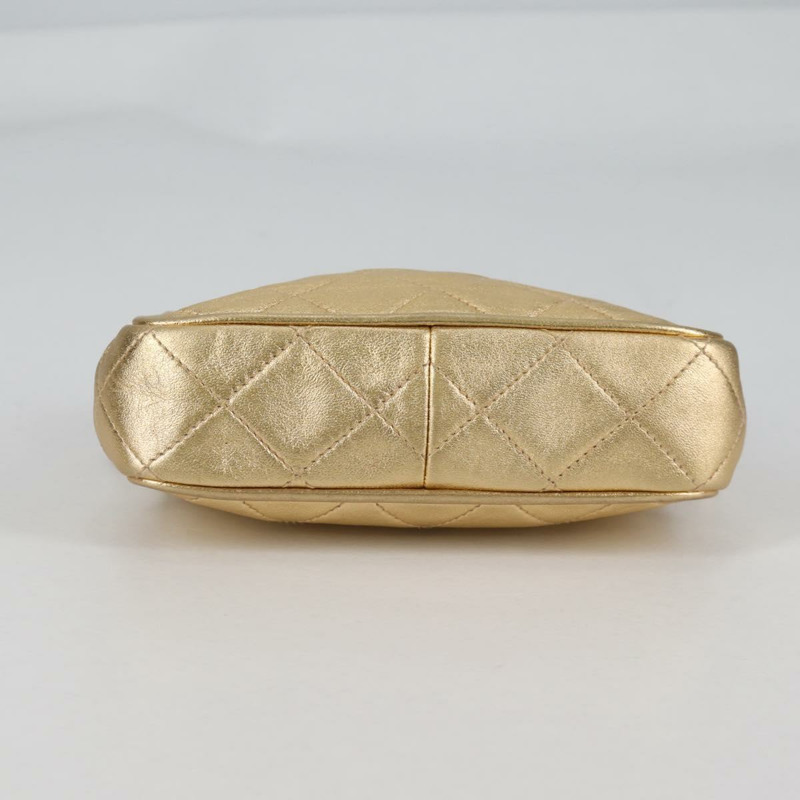 【日本直送】香奈兒鏈單肩包 小羊皮 金 CC 正品 135116A-4