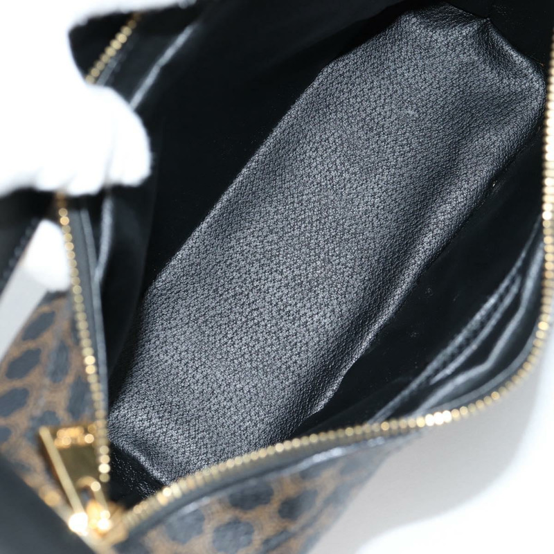 【日本直送】CELINE Macadam 帆布肩背包 PVC 皮革 黑金色 正品 135205V-8