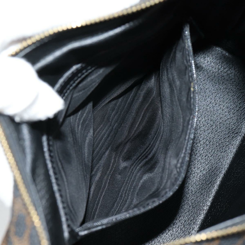 【日本直送】CELINE Macadam 帆布肩背包 PVC 皮革 黑金色 正品 135205V-9