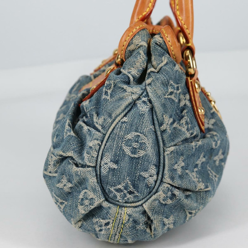 【日本直送】LOUIS VUITTON Monogram 牛仔布 Preity 手提包 藍色 M95020 LV 授權 140355V-5