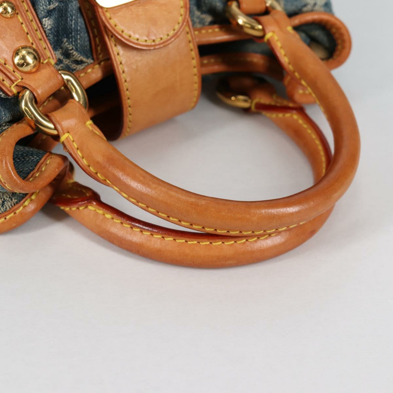 【日本直送】LOUIS VUITTON Monogram 牛仔布 Preity 手提包 藍色 M95020 LV 授權 140355V-8