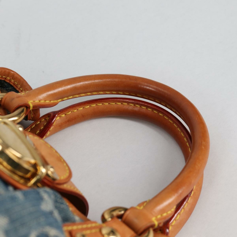 【日本直送】LOUIS VUITTON Monogram 牛仔布 Preity 手提包 藍色 M95020 LV 授權 140355V-13