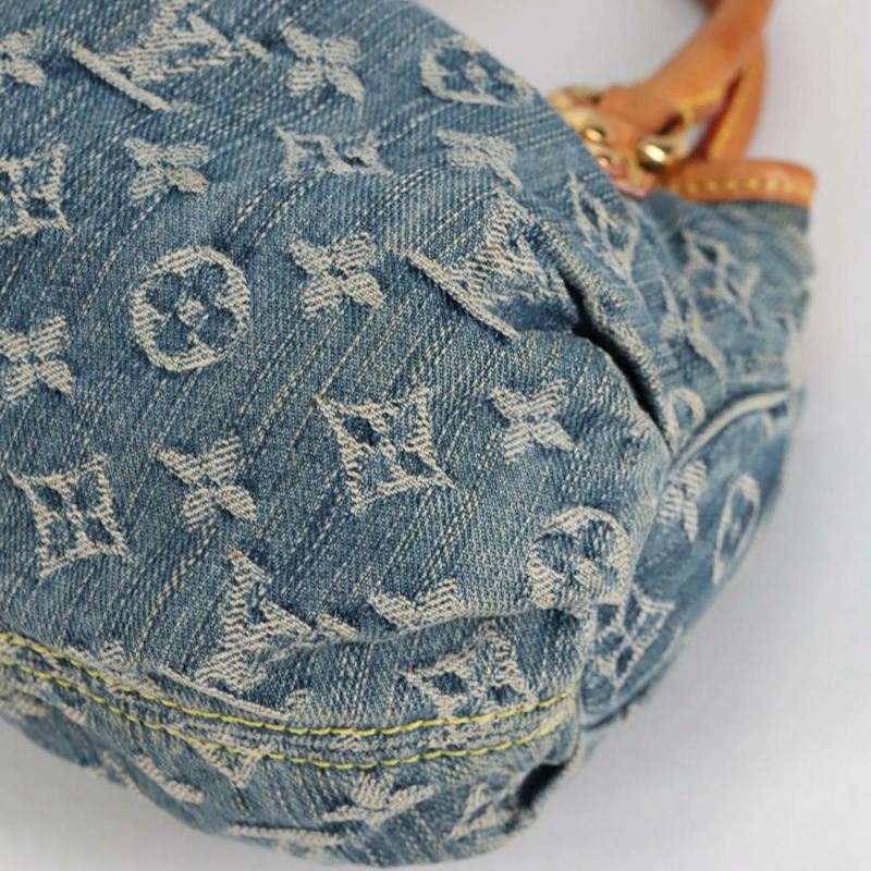 【日本直送】LOUIS VUITTON Monogram 牛仔布 Preity 手提包 藍色 M95020 LV 授權 140355V-15