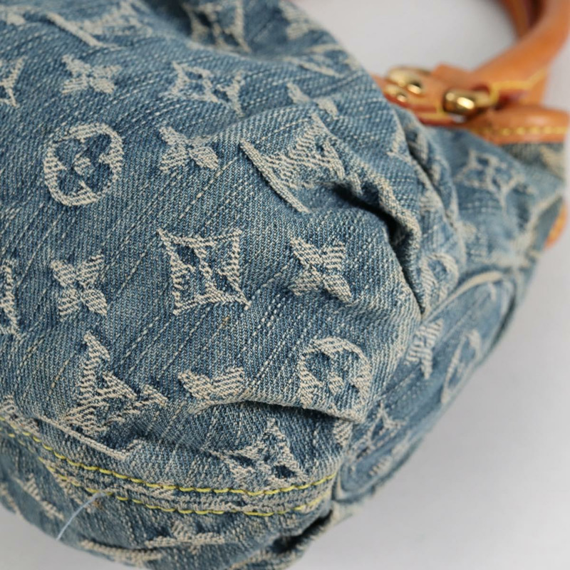 【日本直送】LOUIS VUITTON Monogram 牛仔布 Preity 手提包 藍色 M95020 LV 授權 140355V-17