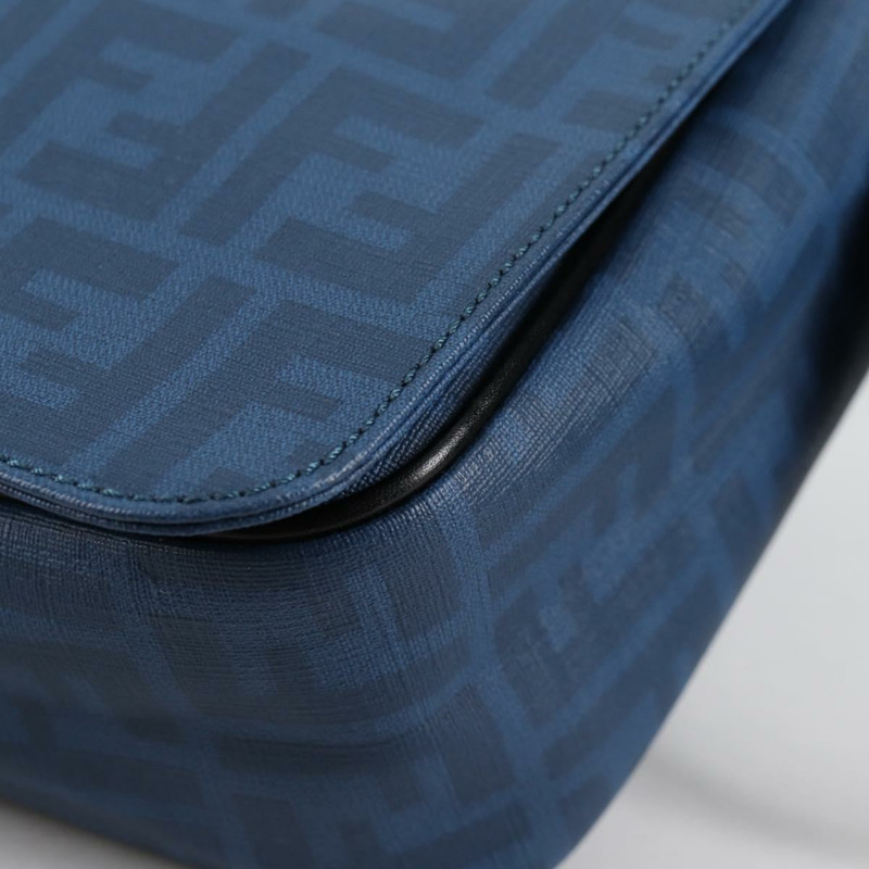 【日本直送】FENDI Zucca 帆布單肩包 PVC 藍色銀色 正品 135235M-14