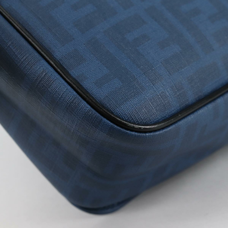 【日本直送】FENDI Zucca 帆布單肩包 PVC 藍色銀色 正品 135235M-15