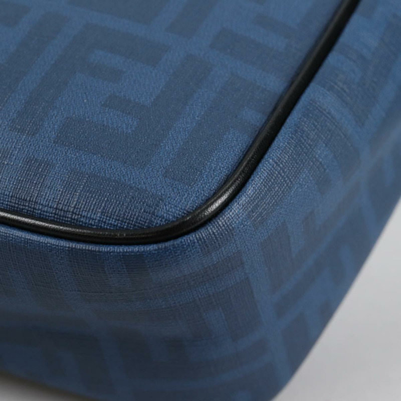 【日本直送】FENDI Zucca 帆布單肩包 PVC 藍色銀色 正品 135235M-16