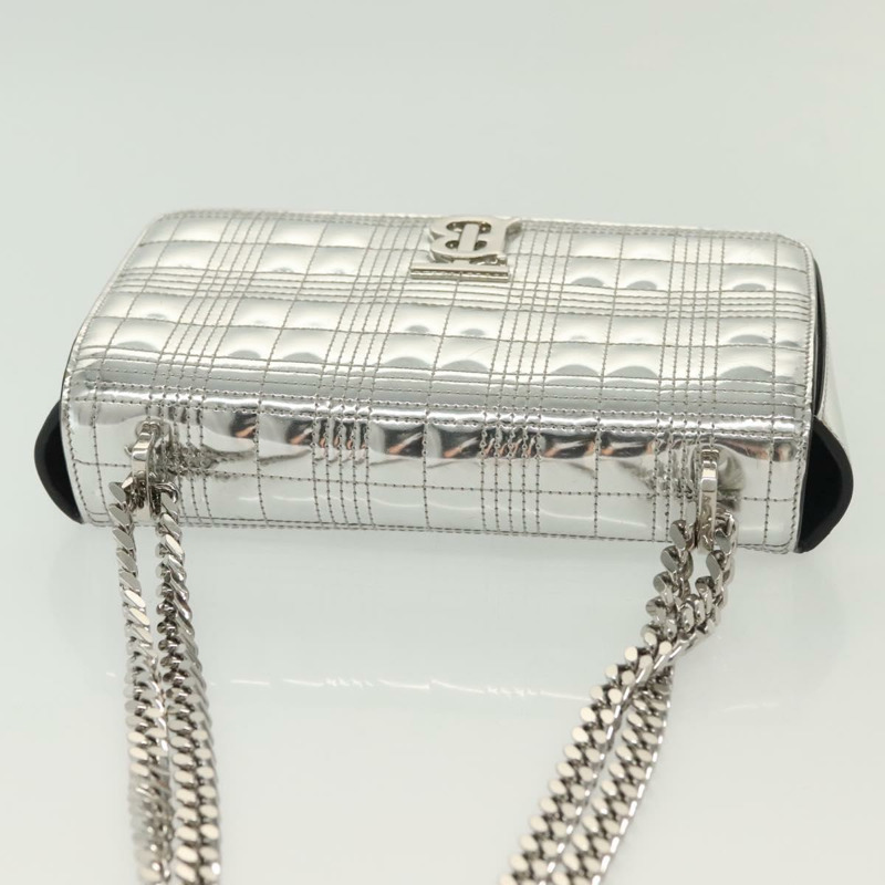 【日本直送】BURBERRY 鏈條單肩包 琺瑯銀色 正品 140195-6