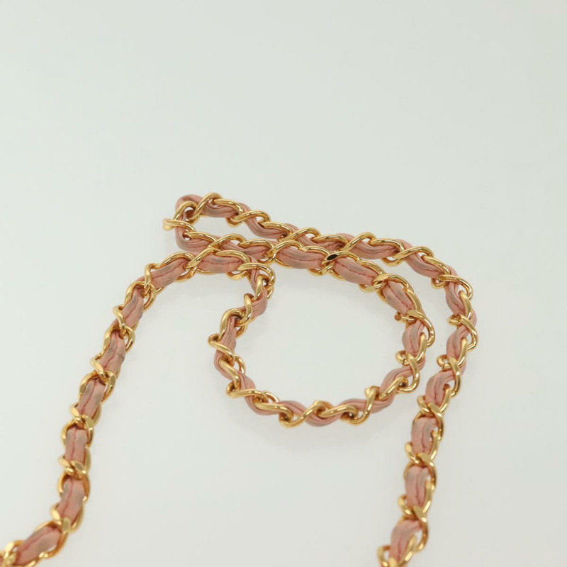 【日本直送】香奈兒鏈絎縫單肩包 小羊皮 粉紅金色 CC 正品 140142-13