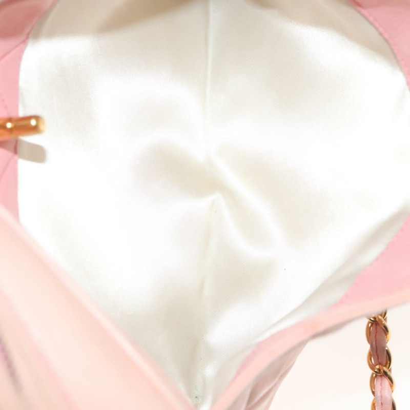 【日本直送】香奈兒鏈絎縫單肩包 小羊皮 粉紅金色 CC 正品 140142-24