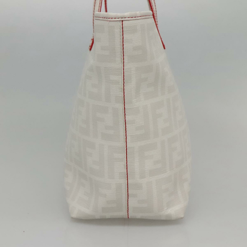 【日本直送】FENDI Zucca 帆布手提包 PVC 白金正品 135233-2