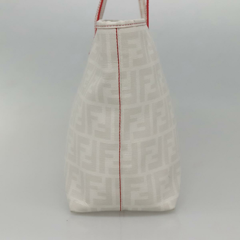【日本直送】FENDI Zucca 帆布手提包 PVC 白金正品 135233-3