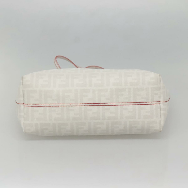【日本直送】FENDI Zucca 帆布手提包 PVC 白金正品 135233-4