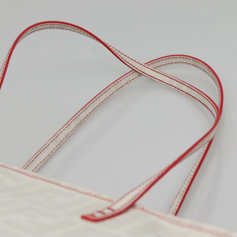 【日本直送】FENDI Zucca 帆布手提包 PVC 白金正品 135233-7