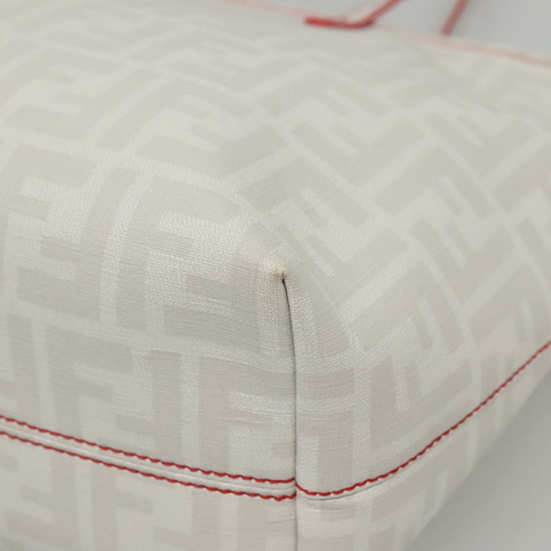 【日本直送】FENDI Zucca 帆布手提包 PVC 白金正品 135233-8