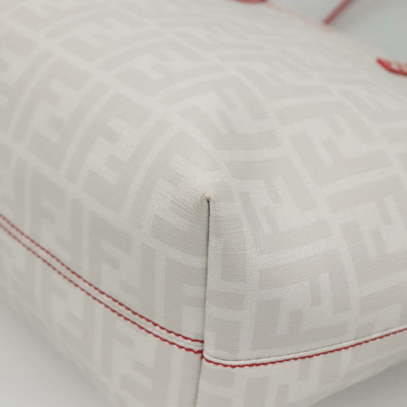 【日本直送】FENDI Zucca 帆布手提包 PVC 白金正品 135233-14