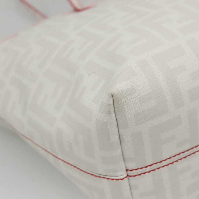 【日本直送】FENDI Zucca 帆布手提包 PVC 白金正品 135233-15