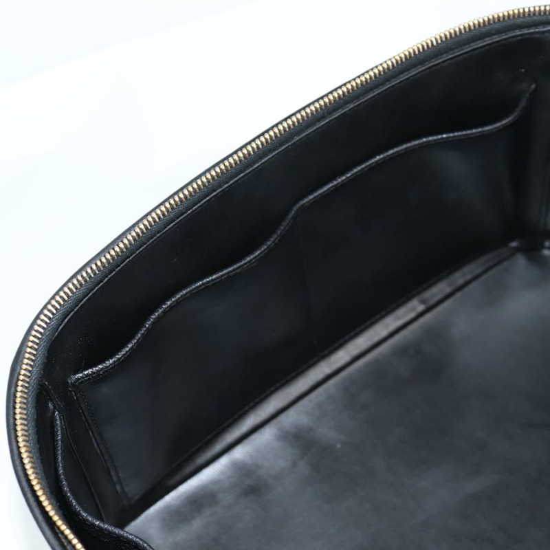 【日本直送】香奈兒化妝包 Caviar Skin 2way 黑金 CC 正品 bs28866A-25