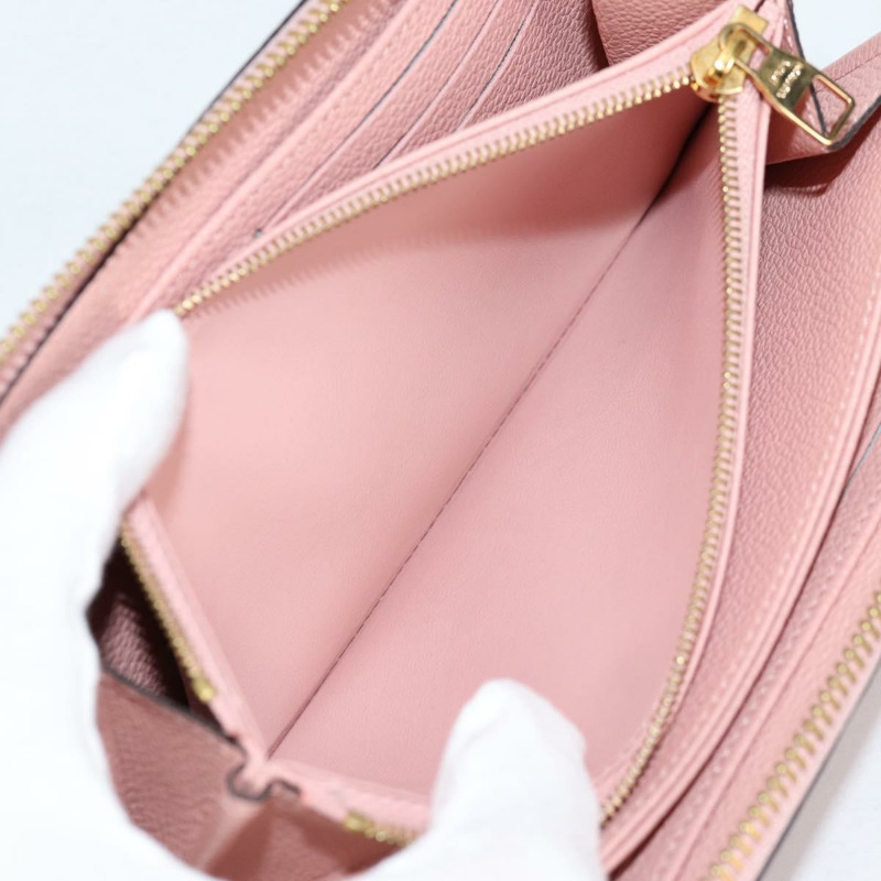 【日本直送】路易威登 Empreinte Zippy 皮夾長皮夾粉紅色 M64090 LV 正品 135026A-9