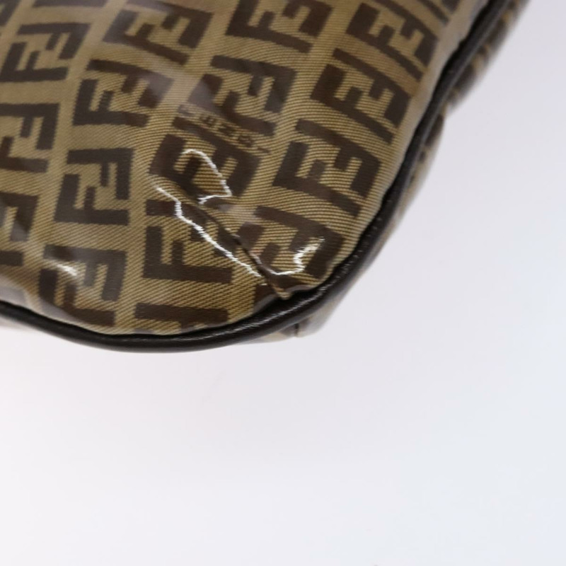 【日本直送】FENDI Zucchino 帆布 Mamma Baguette 肩背包 米色金色 正品 140274-14