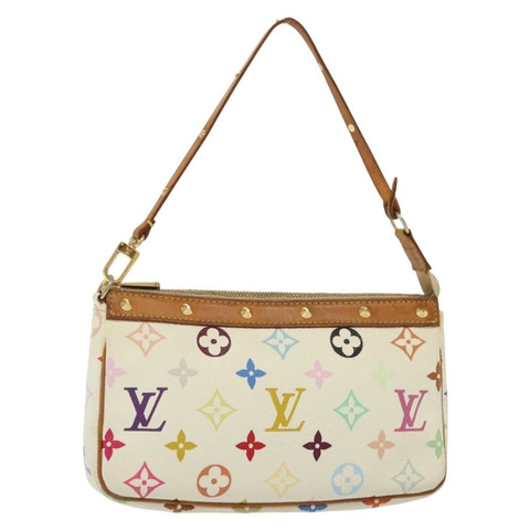 路易威登 Monogram 多色 Pochette 手拿包 白色 M92649 LV 授權 140354