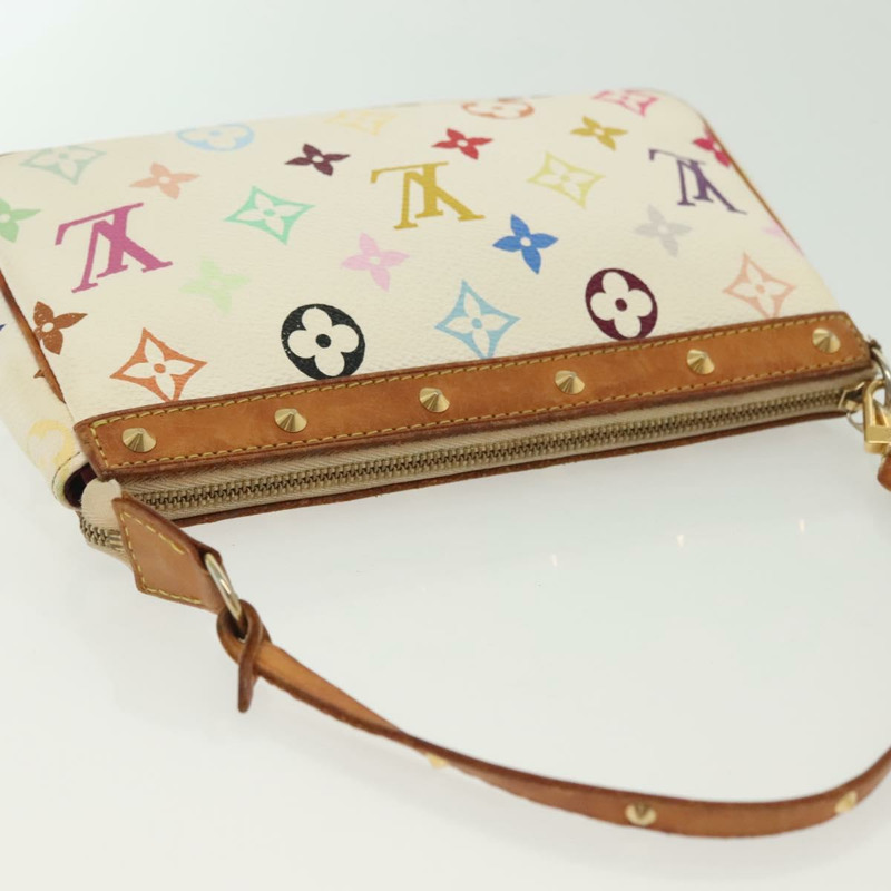 【日本直送】路易威登 Monogram 多色 Pochette 手拿包 白色 M92649 LV 授權 140354-5