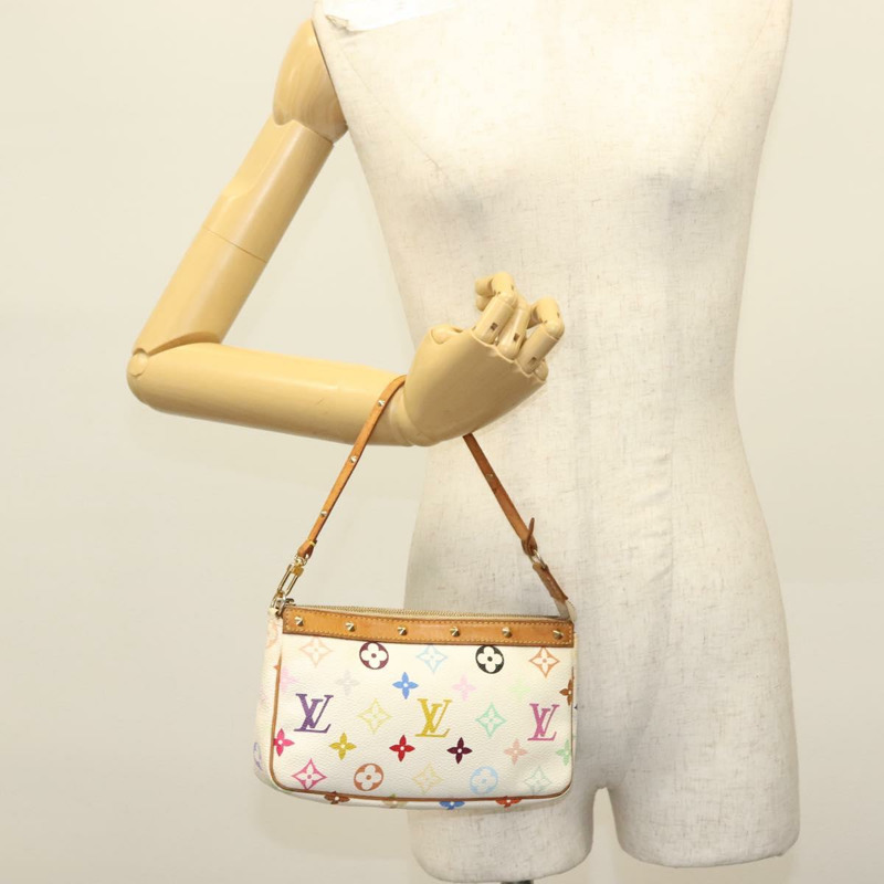 【日本直送】路易威登 Monogram 多色 Pochette 手拿包 白色 M92649 LV 授權 140354-21