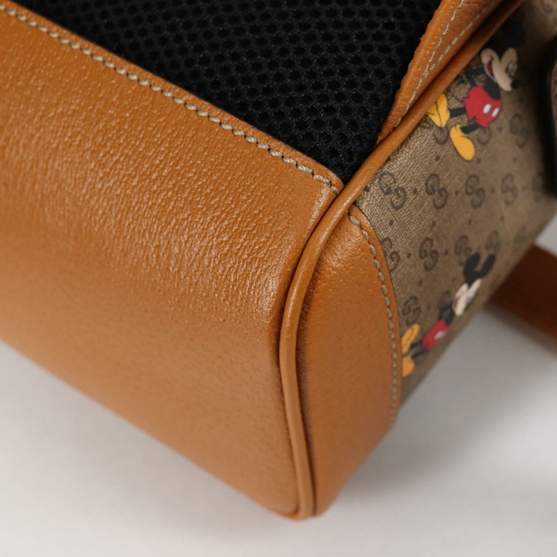 【日本直送】GUCCI GUCCIxDisney GG Supreme 雙肩包 PVC 米金色 552884 正品 140648M-18