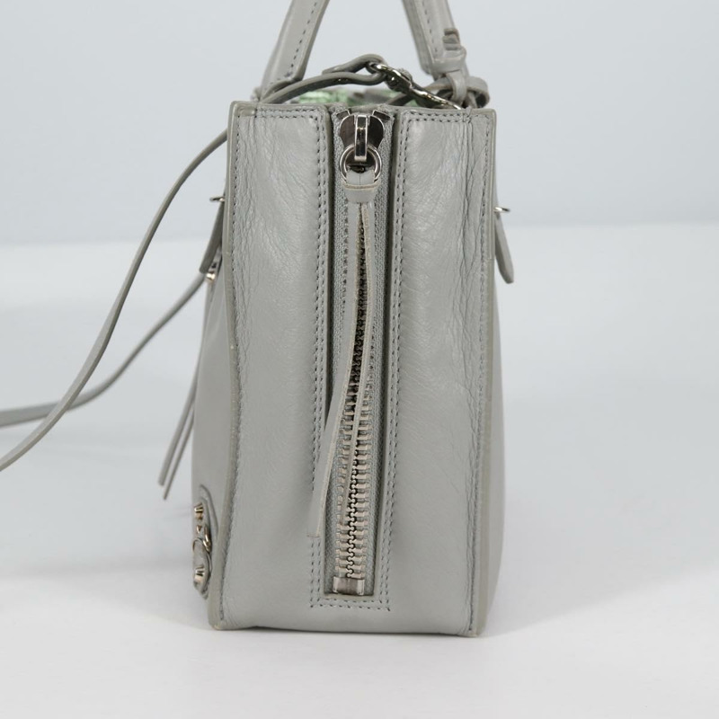 【日本直送】BALENCIAGA Paper 迷你手袋 皮革 2 款可選 灰色 銀色 正品 am8990V-2