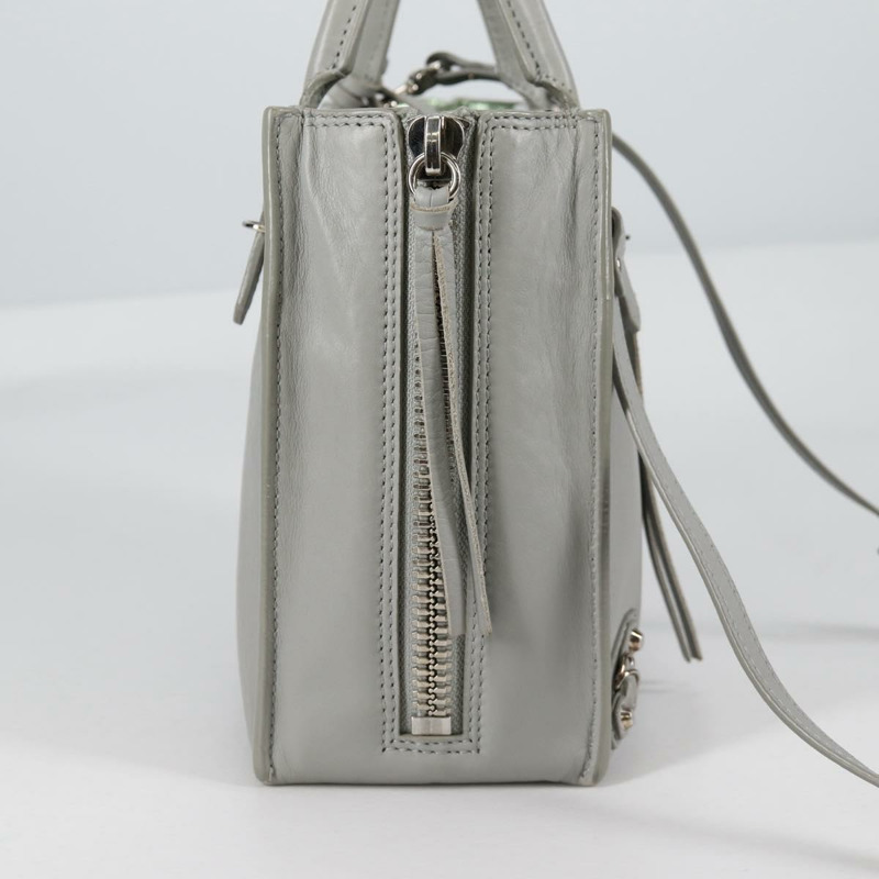 【日本直送】BALENCIAGA Paper 迷你手袋 皮革 2 款可選 灰色 銀色 正品 am8990V-3