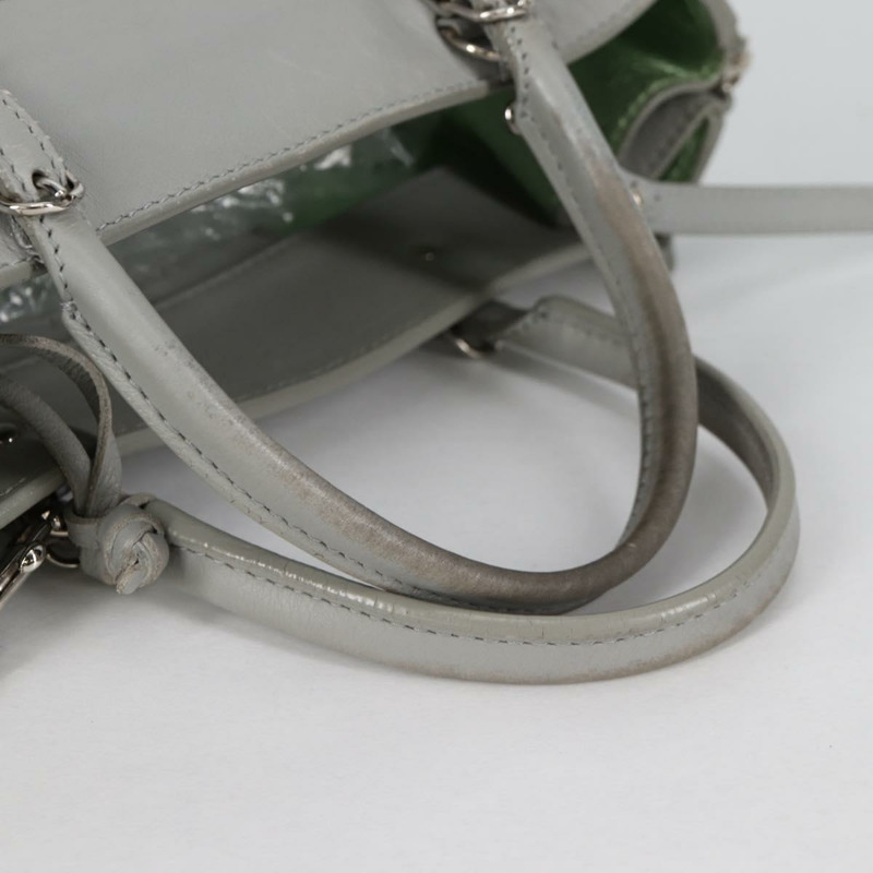 【日本直送】BALENCIAGA Paper 迷你手袋 皮革 2 款可選 灰色 銀色 正品 am8990V-6