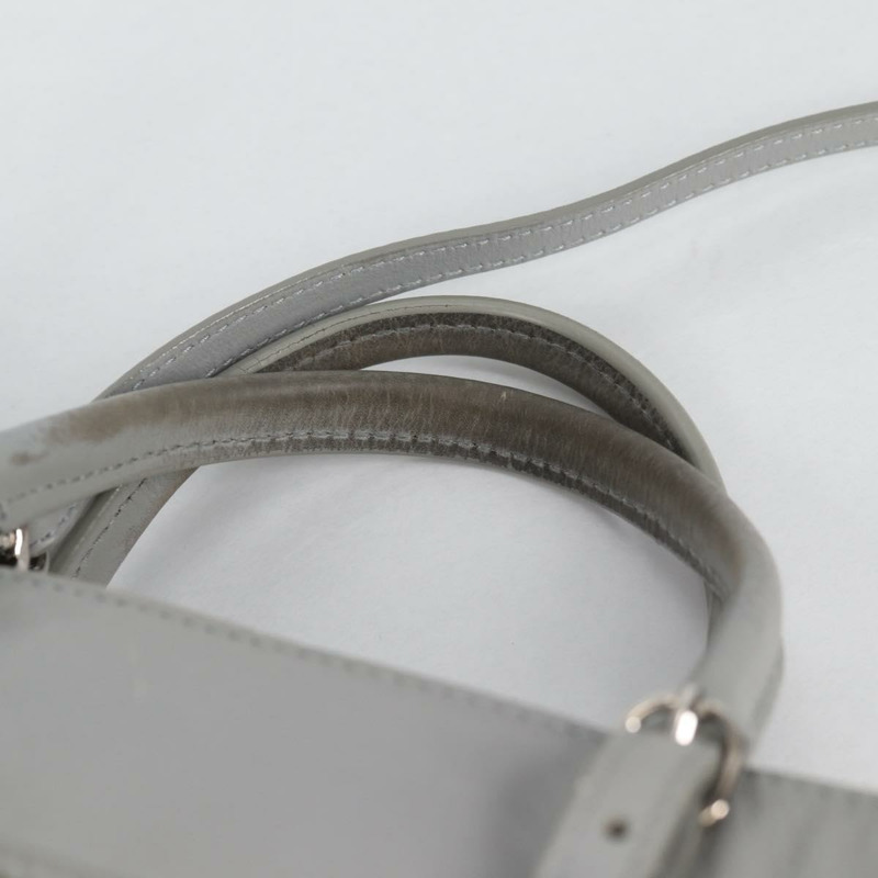 【日本直送】BALENCIAGA Paper 迷你手袋 皮革 2 款可選 灰色 銀色 正品 am8990V-7