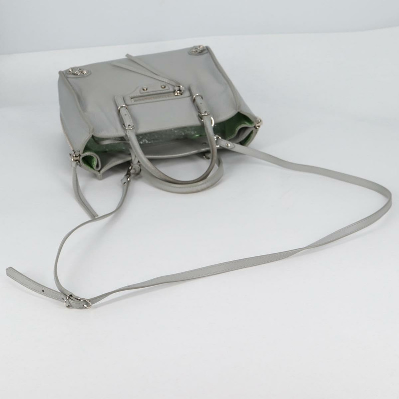 【日本直送】BALENCIAGA Paper 迷你手袋 皮革 2 款可選 灰色 銀色 正品 am8990V-8