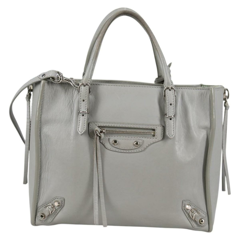 【日本直送】BALENCIAGA Paper 迷你手袋 皮革 2 款可選 灰色 銀色 正品 am8990V-12