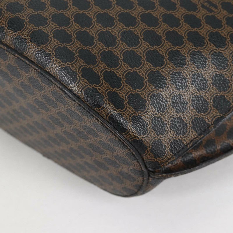 【日本直送】CELINE Macadam 帆布肩背包 PVC 皮革 黑金色 正品 am8906V-14