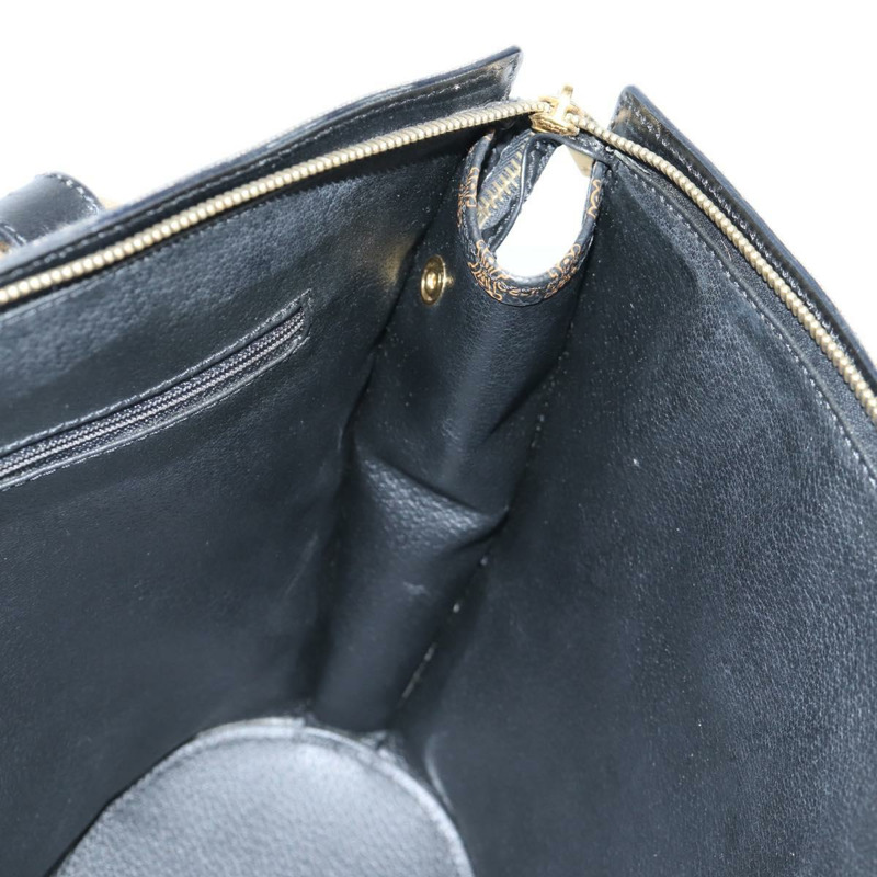 【日本直送】CELINE Macadam 帆布肩背包 PVC 皮革 黑金色 正品 am8906V-18