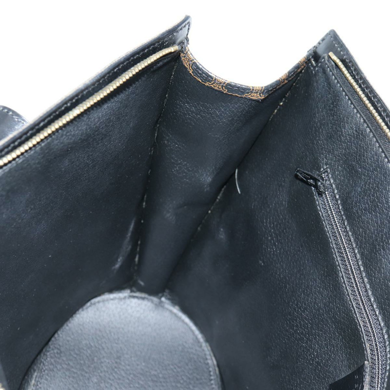 【日本直送】CELINE Macadam 帆布肩背包 PVC 皮革 黑金色 正品 am8906V-19