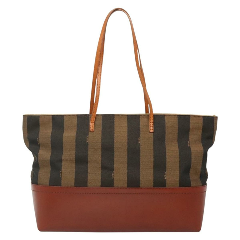 【日本直送】FENDI 山胡桃帆布托特包 黑棕色 正品 am8966-1