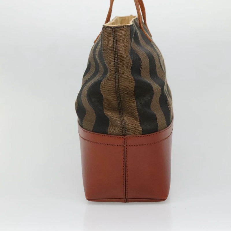 【日本直送】FENDI 山胡桃帆布托特包 黑棕色 正品 am8966-3