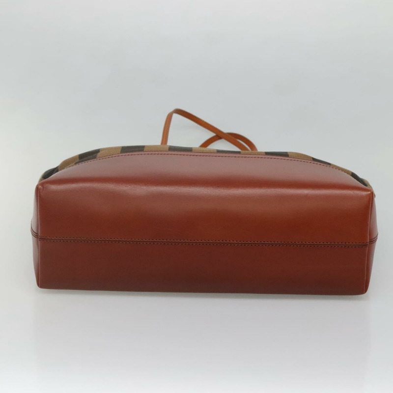 【日本直送】FENDI 山胡桃帆布托特包 黑棕色 正品 am8966-4