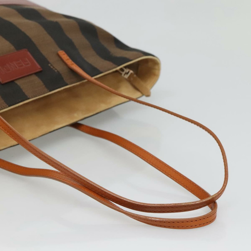 【日本直送】FENDI 山胡桃帆布托特包 黑棕色 正品 am8966-6