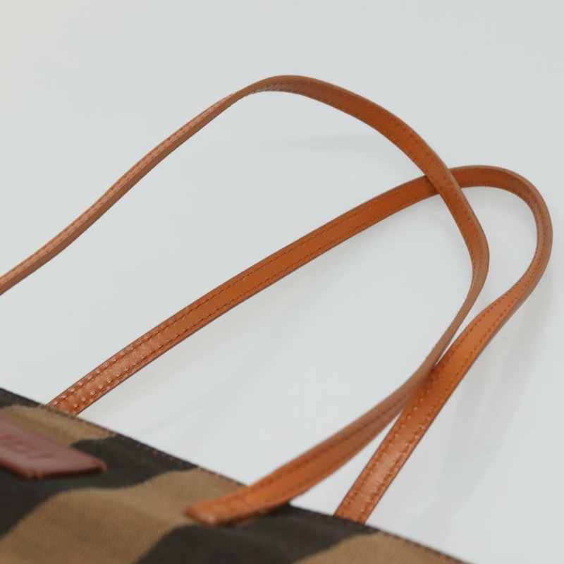 【日本直送】FENDI 山胡桃帆布托特包 黑棕色 正品 am8966-7