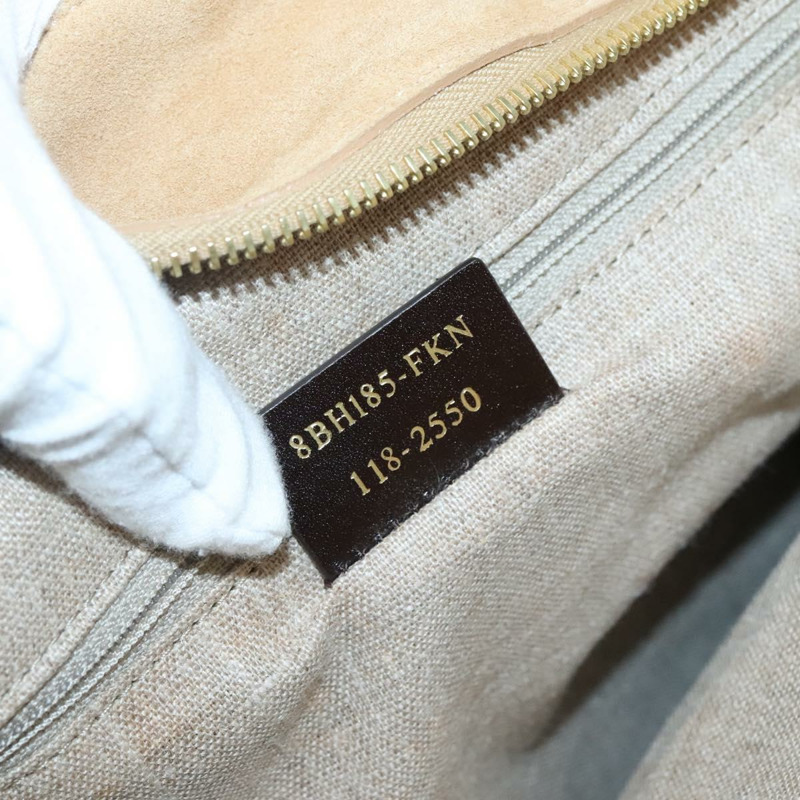 【日本直送】FENDI 山胡桃帆布托特包 黑棕色 正品 am8966-11