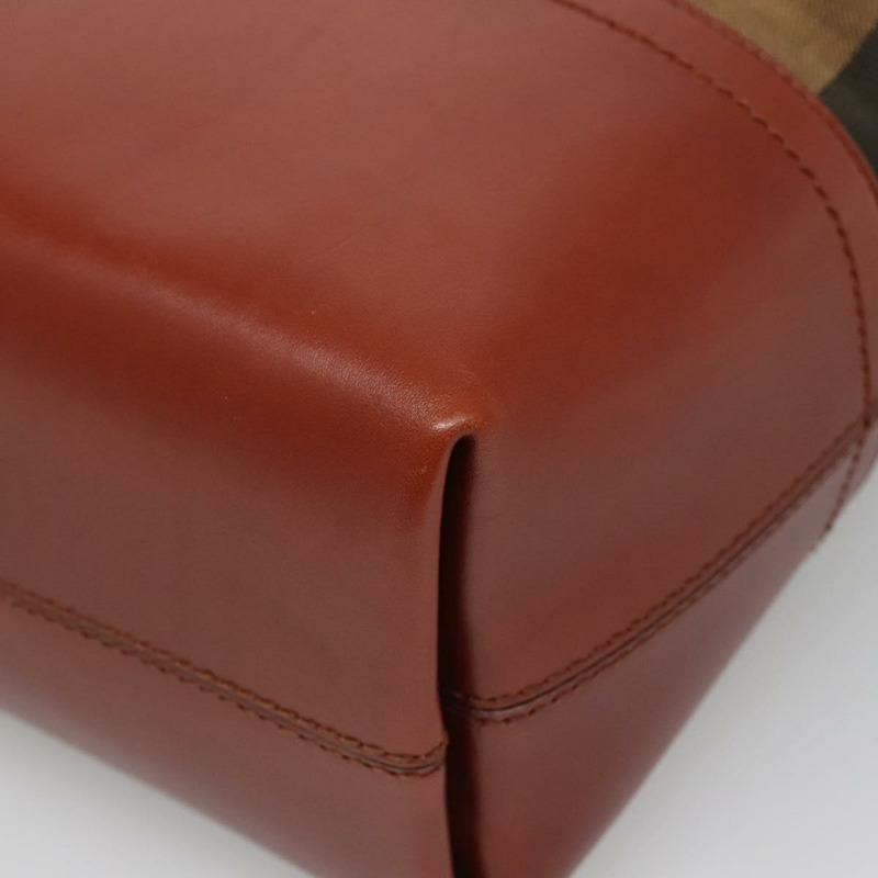 【日本直送】FENDI 山胡桃帆布托特包 黑棕色 正品 am8966-14