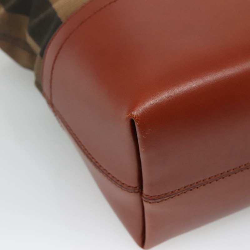 【日本直送】FENDI 山胡桃帆布托特包 黑棕色 正品 am8966-15